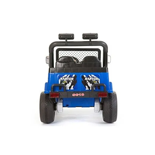 Auto Elettrica Fuoristrada Safari 12V per Bambini 2 Posti Con telecomando Blue
