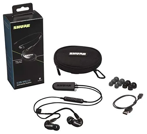 Shure SE215 - Auricolari wireless con Bluetooth 5.0, tecnologia Sound IsolatingTM, versione nera