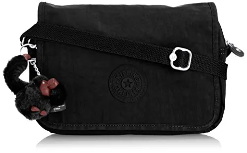 Kipling Delphin N, Borsa a Tracolla Donna, Black 900, Taglia Unica