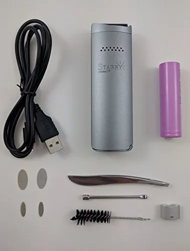 Vaporizzatore Xmax Starry V2 - grigio nebbioso - cassa in metallo e bocchino in ceramica - Evaporatore premium con batteria sostituibile da 2600 mAh - bong di vape per erba, erbe, cere e oli