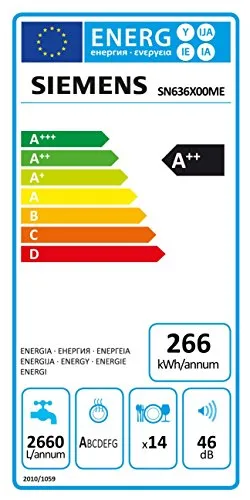 Siemens iQ300 SN636X00ME lavastoviglie A scomparsa totale 14 coperti A++