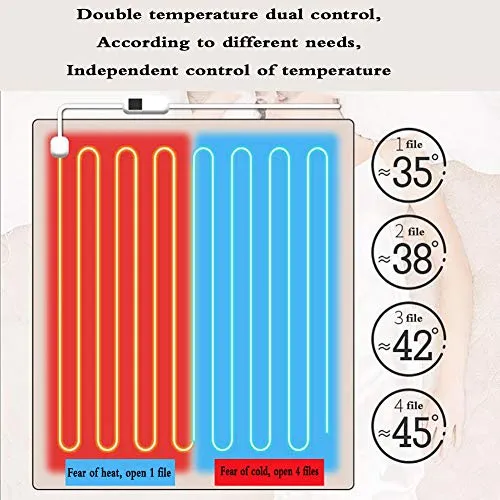 BNBXP Scaldasonno Sensitive Matrimoniale, Coprimaterasso Termico Scaldaletto Coperta Termica Elettrica con 4Livelli di Temperatura Termocoperta, Risparmio Energetico,180 * 80cm