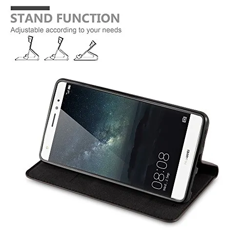 Cadorabo Custodia Libro per Huawei Mate S in Bruno Café - con Vani di Carte, Funzione Stand e Chiusura Magnetica - Portafoglio Cover Case Wallet Book Etui Protezione