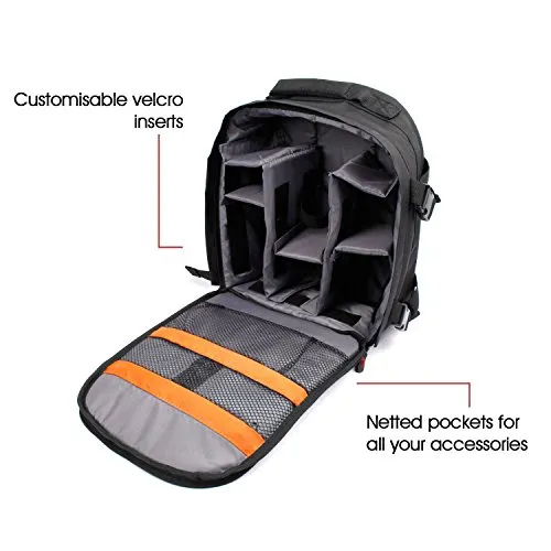 Professionale multifunzione impermeabile videocamera combinazione bag anti-shock & Storage Bag, zaino per fotocamera SLR/DSLR Nikon D7200 D750 & D750 & D80 e D70