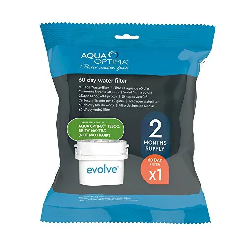 Aqua Optima Evolve confezione 2 anni, 12 filtri per acqua x 60 giorni - adatto *BRITA Maxtra (non *Maxtra+) - EVD912