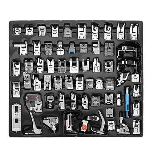 agile-shop 62 PC domestico macchina da cucire piedini set per Brother, Babylock, Singer, Janome, Elna, Toyota, New Home, Simplicity, Necchi, Kenmore, bianco e macchine da cucire