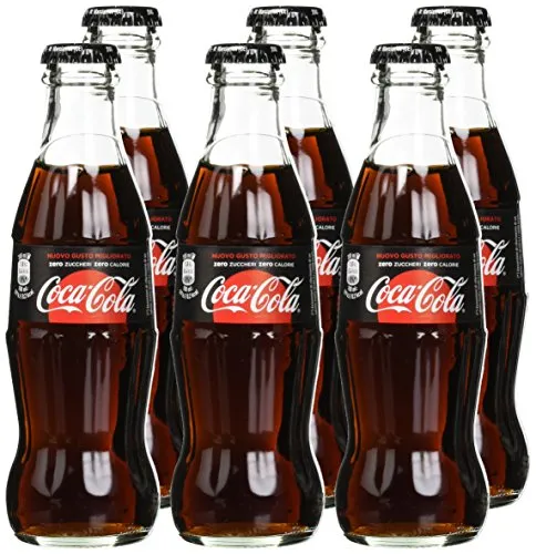 Coca-Cola Zero Zuccheri Zero Calorie bottiglia di vetro 20 CL (confezione da 6)