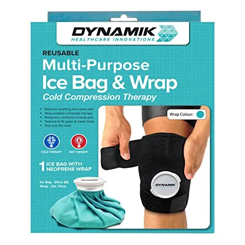 Dynamik Products - Borsa ghiaccio multiuso 20cm + fascia in neoprene - terapia compressiva