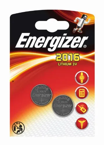 Energizer - Batteria originale a bottone, litio CR 2016, 3 V, 5 Confezioni da 2 pezzi