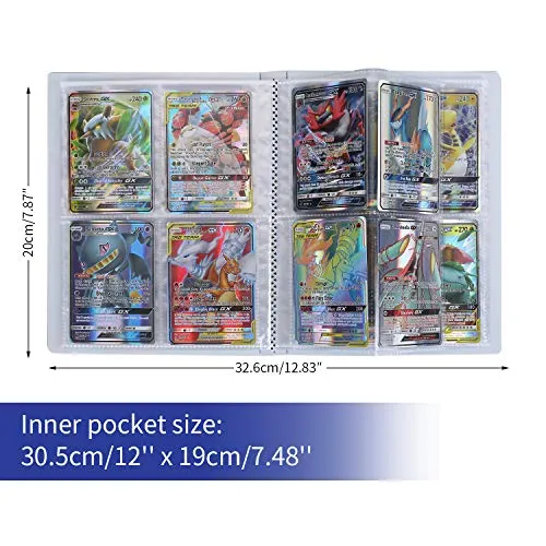 Pokemon Carte Album, Raccoglitore Porta Carte Pokemon, Pokemon Trading GX Ex Card Album Migliore Protezione (Ash)