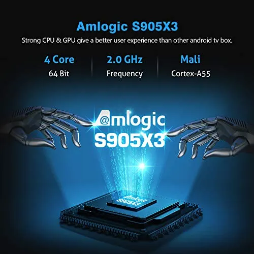 Bqeel Android 9.0 TV Box Y8 MAX 4G RAM 64G ROM, CPU Amlogic S905X3 64bit, 1000M LAN/2.4/5.8G Wi-Fi, TV box android Spdif/Dolby H.265 8K HDR Box TV android