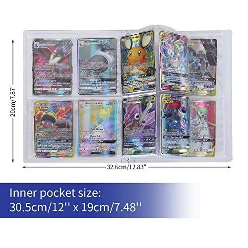 Pokemon Carte Album, Raccoglitore Porta Carte Pokemon, Pokemon Trading GX Ex Card Album Migliore Protezione (Raichu)