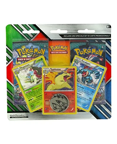 Pokémon- Confezione 2 Buste 3 Carte e 1 Moneta, 30901