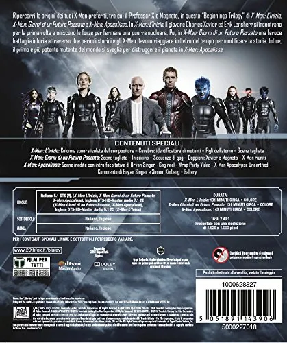 X-Men Beginnings Trilogy (Box 3 Br X-Men L'Inizio, X-Men Giorni Di Un Futuro...