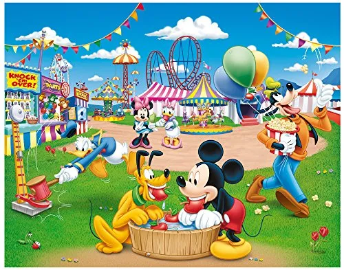 Lisciani Giochi 37247 - Puzzle Df Supermaxi Mickey Fun Fair, 108 Pezzi, 70 x 50 cm, Multicolore