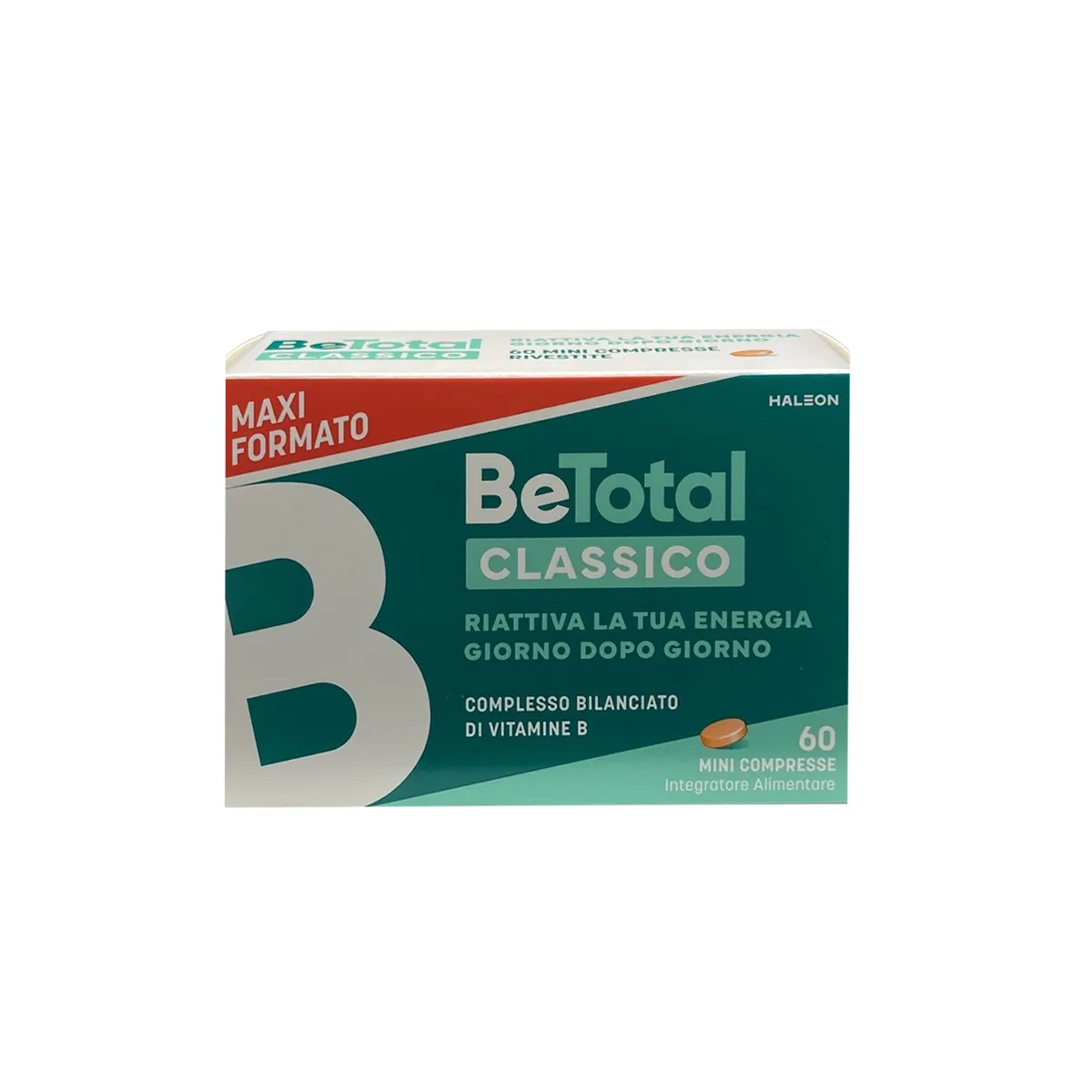 Be-total Integratore Alimentare Vitamina B, B3 Vitamina B12 Acido Folico Energia Per Adulti 60 Compresse