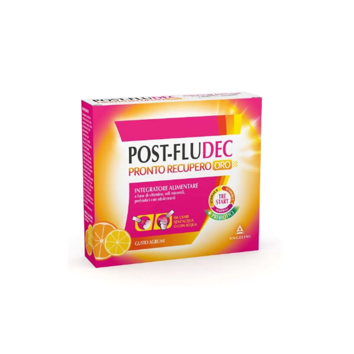 Post-fludec Pronto Recupero Integratore Multivitaminico Gusto Agrumi 12 Bustine