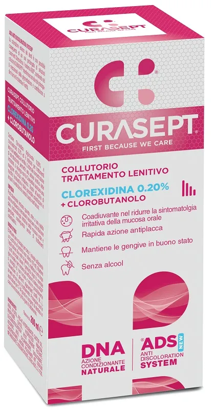  Collutorio Clorexidina + Clorobutanolo Ads Dna Trattamento Lenitivo 0.20% 200ml