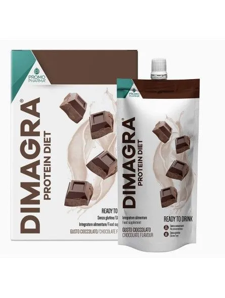 Dimagra Protein Diet Cioccolato Integratore Alimentare 7 Pouch 220g