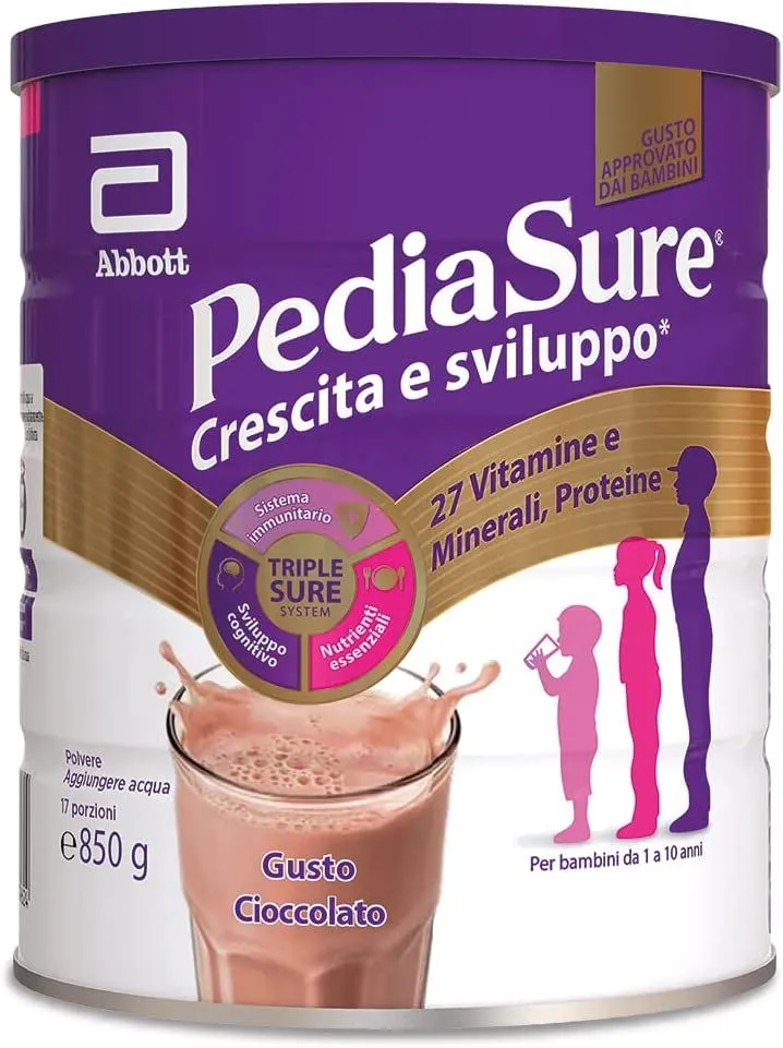  Crescita E Sviluppo Integratore Alimentare Per Bambini Multivitaminico Con 27 Vitamine E Minerali Cioccolato 850g