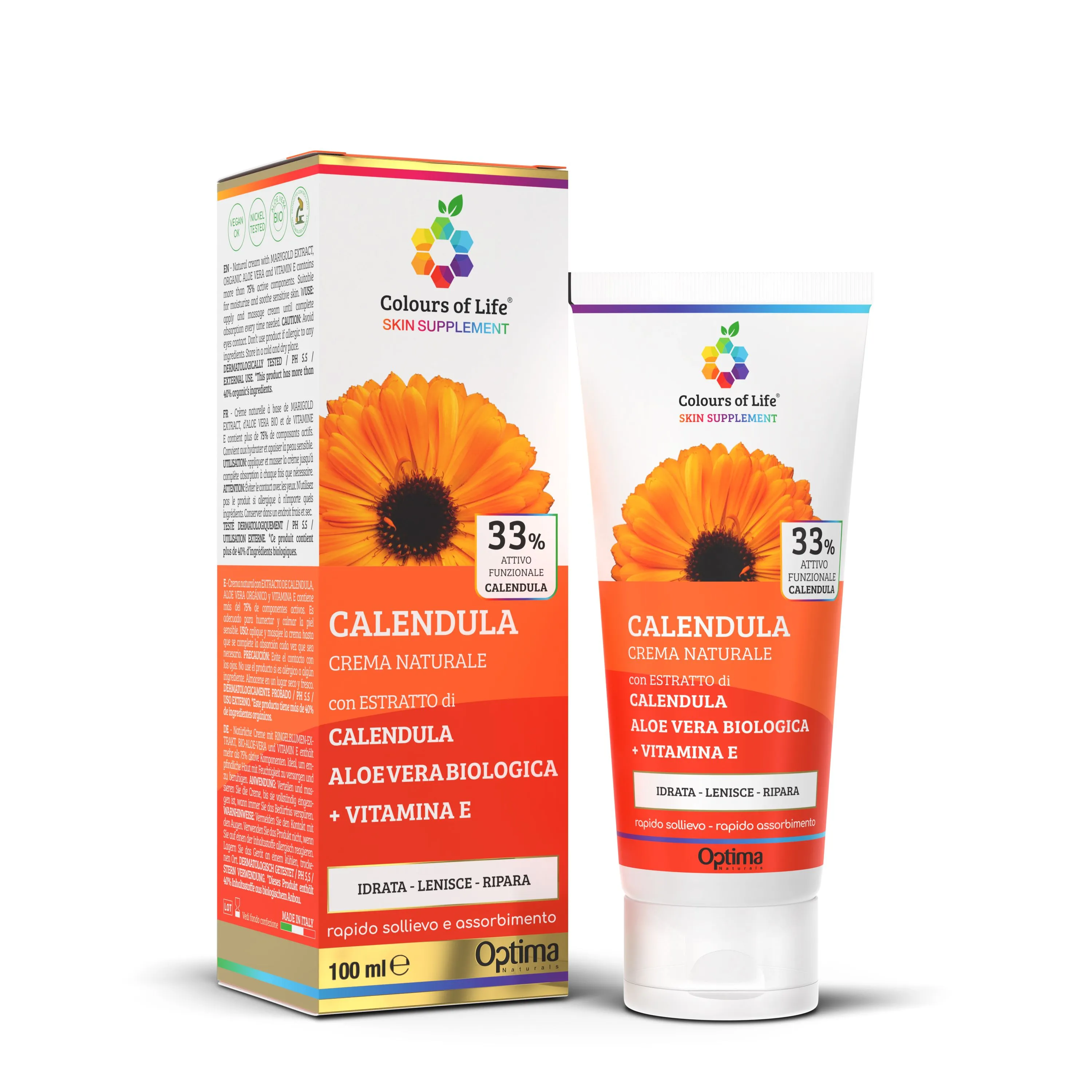 Skin Supplement Calendula Crema Naturale 100ml