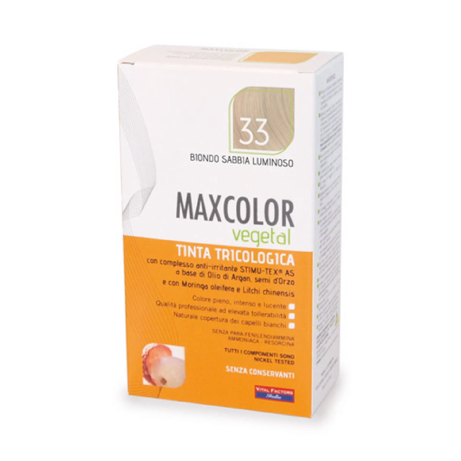 Maxcolor Vegetal Tintura 33 Biondo Sabbia Luminoso 140ml
