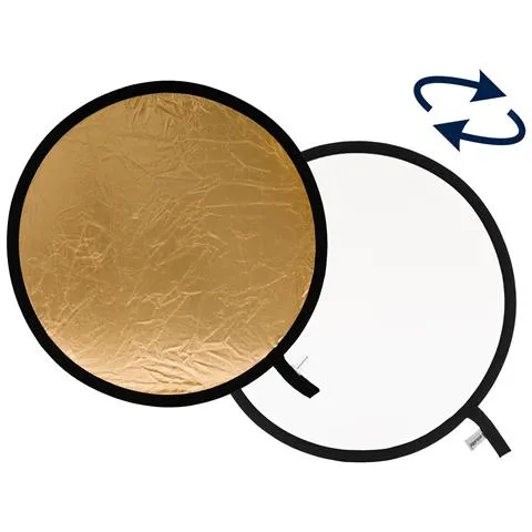 Pannello circolare Oro / Bianco Ø 75 cm