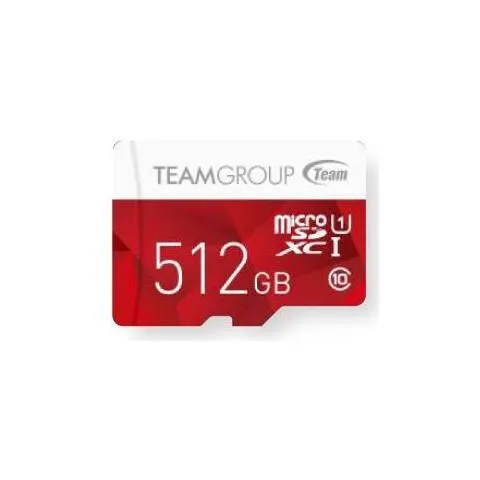 Color Card - Flash-speicherkarte (sd-adapter Inbegriffen) - 512 Gb - Uhs Class 1 / Class10 - Microsdxc Uhs-i - Rot