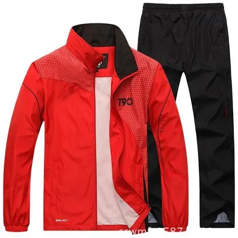 Tute Sportive Da Uomo Tute Larghe, Tute Da Corsa Fitness Primavera / Autunno [ nero / Rosso / Xl]