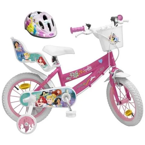 Casco Disney Princesse Bike 14 + - Bambina - Rosa E Bianco