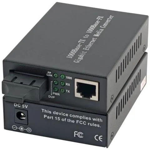 ver Convertitore Rj45 / Sc Gigabit Monomodale Nero