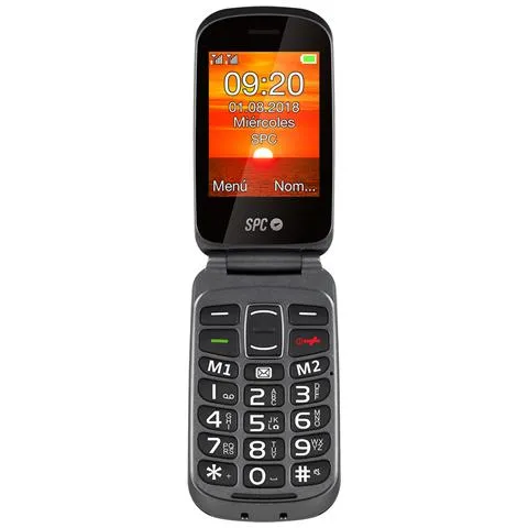 Senior Phone Display 2.8'' con Tasti Grandi + Tasto SOS Bluetooth Colore Nero