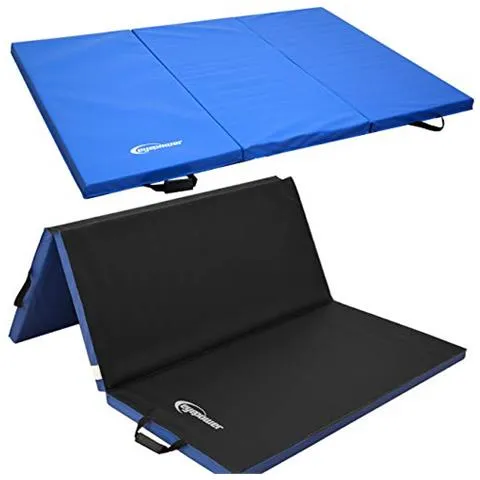 Eyepower Materassino Imbottito Xl 180x120x5cm Allenamento Sport Ginnastica Blu