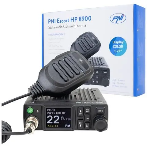 Stazione Radio Cb Pni Escort Hp 8900 Asq, 12v / 24v, Guadagno Rf, Ctcss-dcs, Dual Watch Am / Fm Commutato Solo Nella Banda Eu