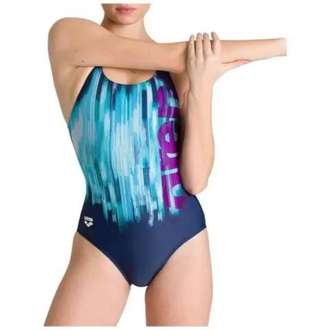 W Drawing Swim Pro Back One Piece Costume Intero Donna Tg. Francese 42