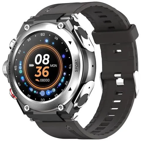 Player Smart Watch, Comunicazione A Due Orecchie, Auricolare Bluetooth, Tre In Uno Impermeabile, Frequenza Cardiaca, Orologi Intelligenti (argento)