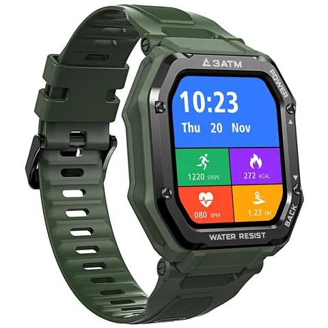 Sport Mode Bluetooth Wristband Uomo Donna Orologi Cardiofrequenzimetro Smart Watch  orologi Intelligenti (verde)