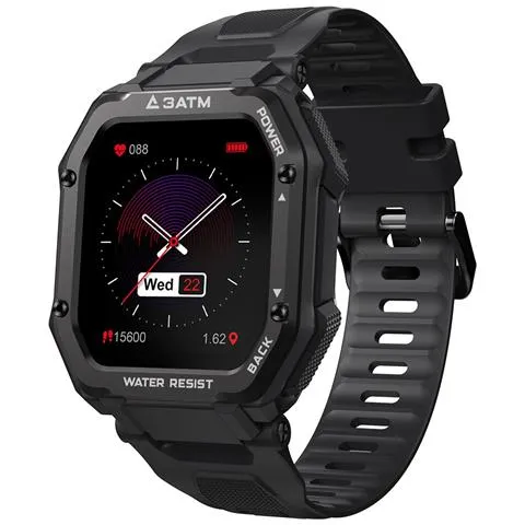 Sport Mode Bluetooth Wristband Uomo Donna Orologi Cardiofrequenzimetro Smart Watch  orologi Intelligenti (nero)