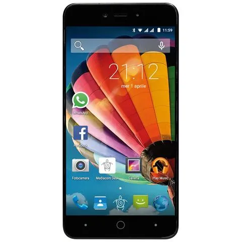 PhonePad Duo G515 Oro Dual Sim Display 5'' Ram 1GB Storage 8GB +Slot MicroSD Wi-Fi + 3G Doppia Fotocamera 5Mpx / 2Mpx Android 5.1 - Italia