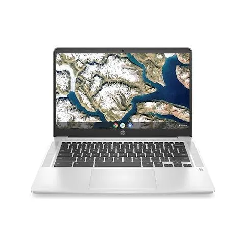 Chromebook 14a-na0044nl 35,6 cm (14'') Full HD Intel® Celeron® 4 GB LPDDR4-SDRAM 64 GB eMMC Wi-Fi 5 (802.11ac) Chrome OS Grigio, Argento