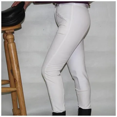 Pantaloni Da Equitazione Morbidi E Traspiranti - Panni Equestri Per Donna / Uomo [ bianco / 33]