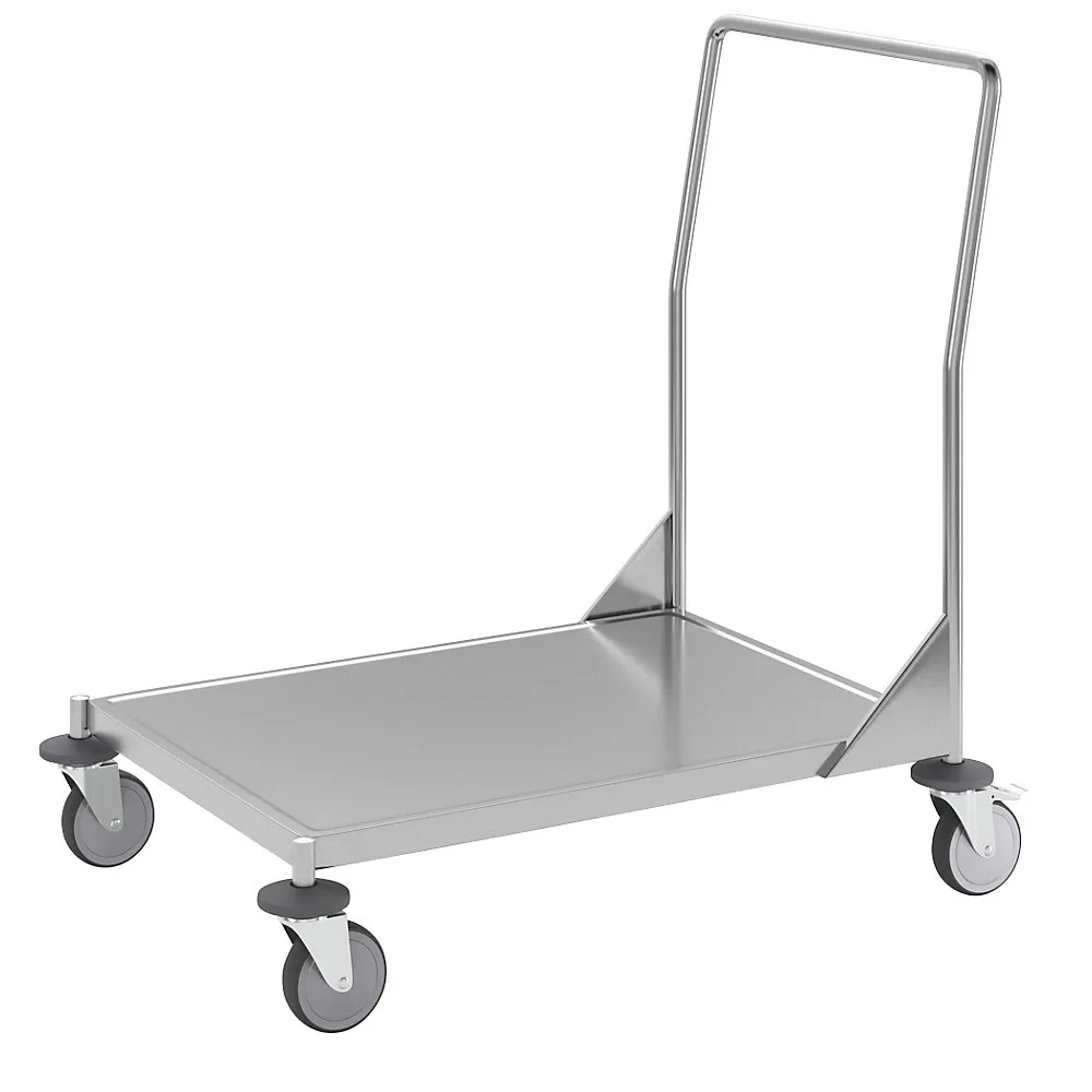 Carrello a pianale in acciaio inox Kongamek