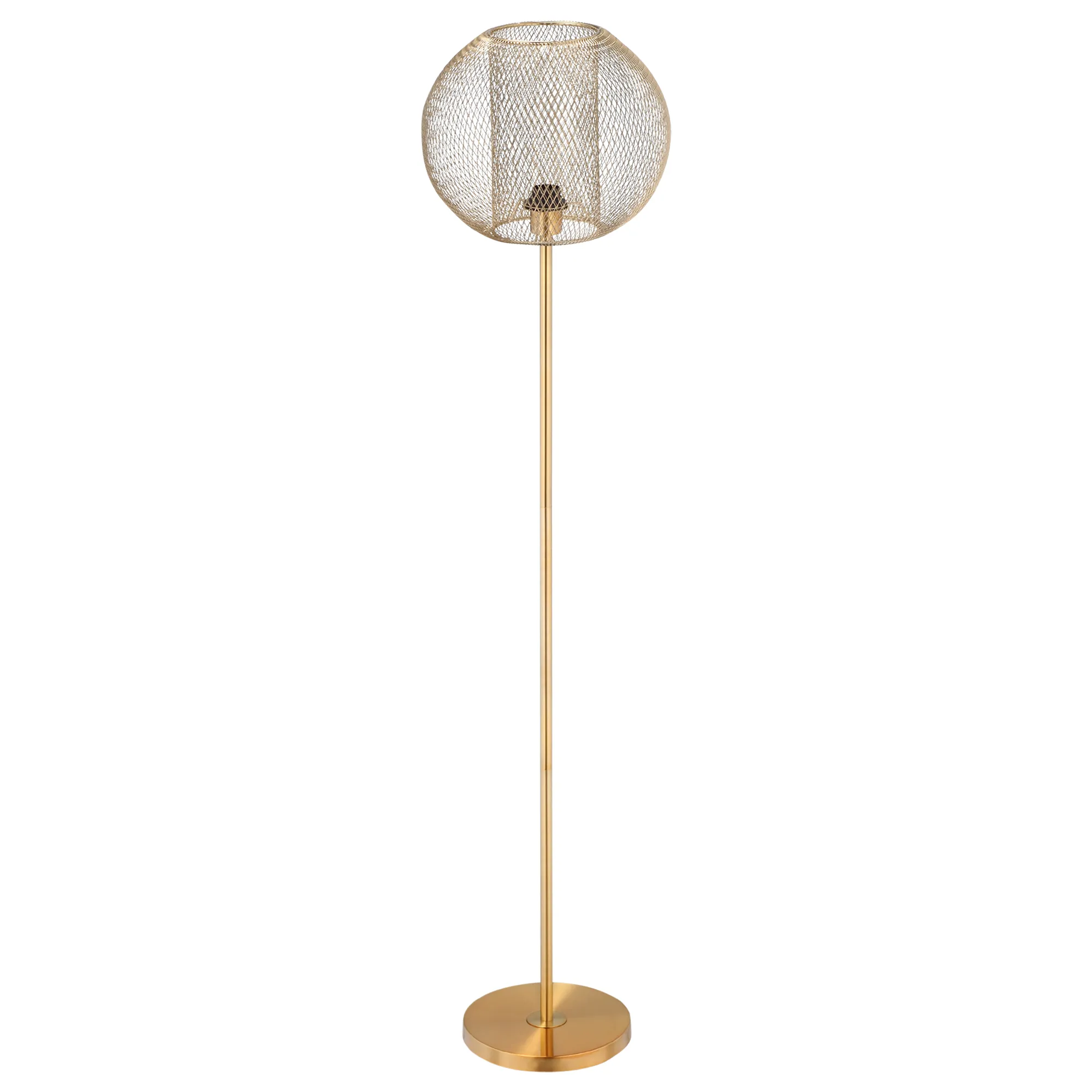  Lampada da Terra in Metallo Oro, Lampada a Piantana Moderna con Paralume di Design per Salotto e Camera da Letto, E27 40W