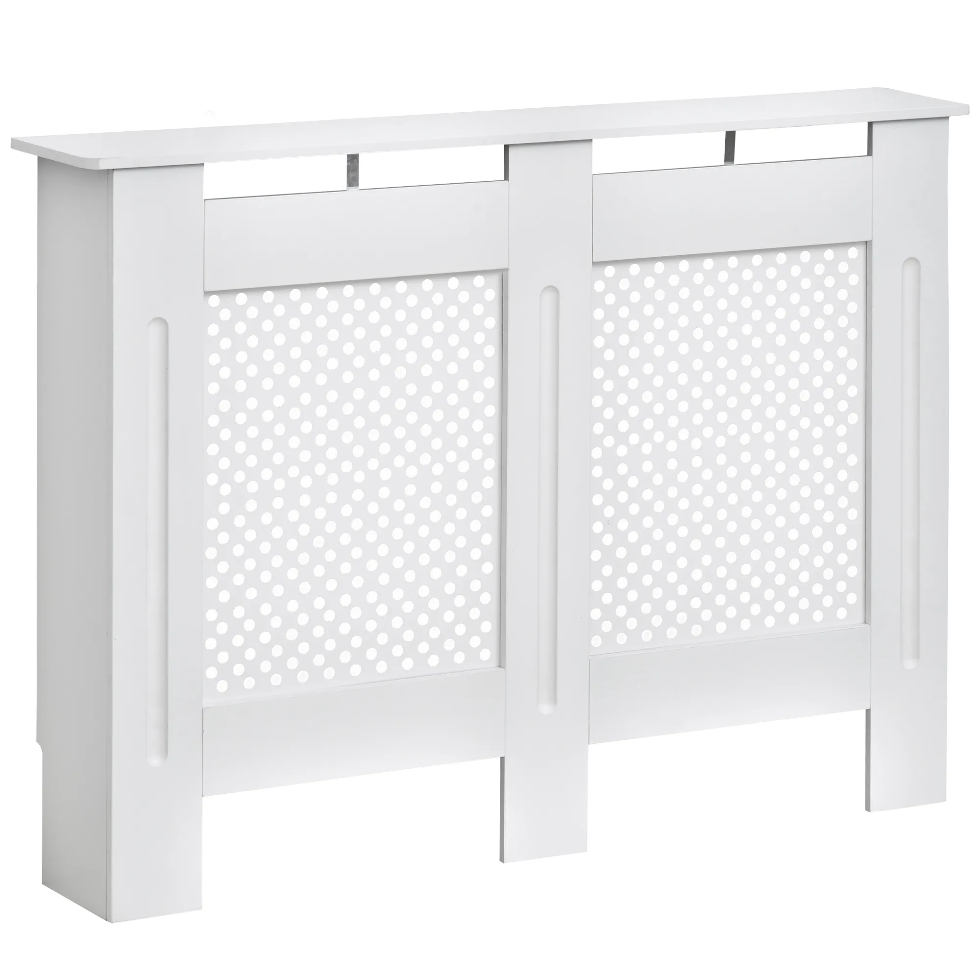  Copritermosifone in Legno Copertura Moderna 111.5 × 82 × 19cm Verniciato Bianco