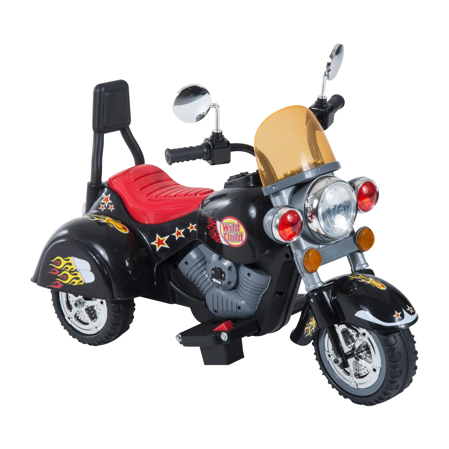  Mini Moto Elettrica per Bambini da 37-72 Mesi 3 Ruote Batteria 6V PP Ferro, Velocità 2.5KM/h, 92×53×67cm Aosom