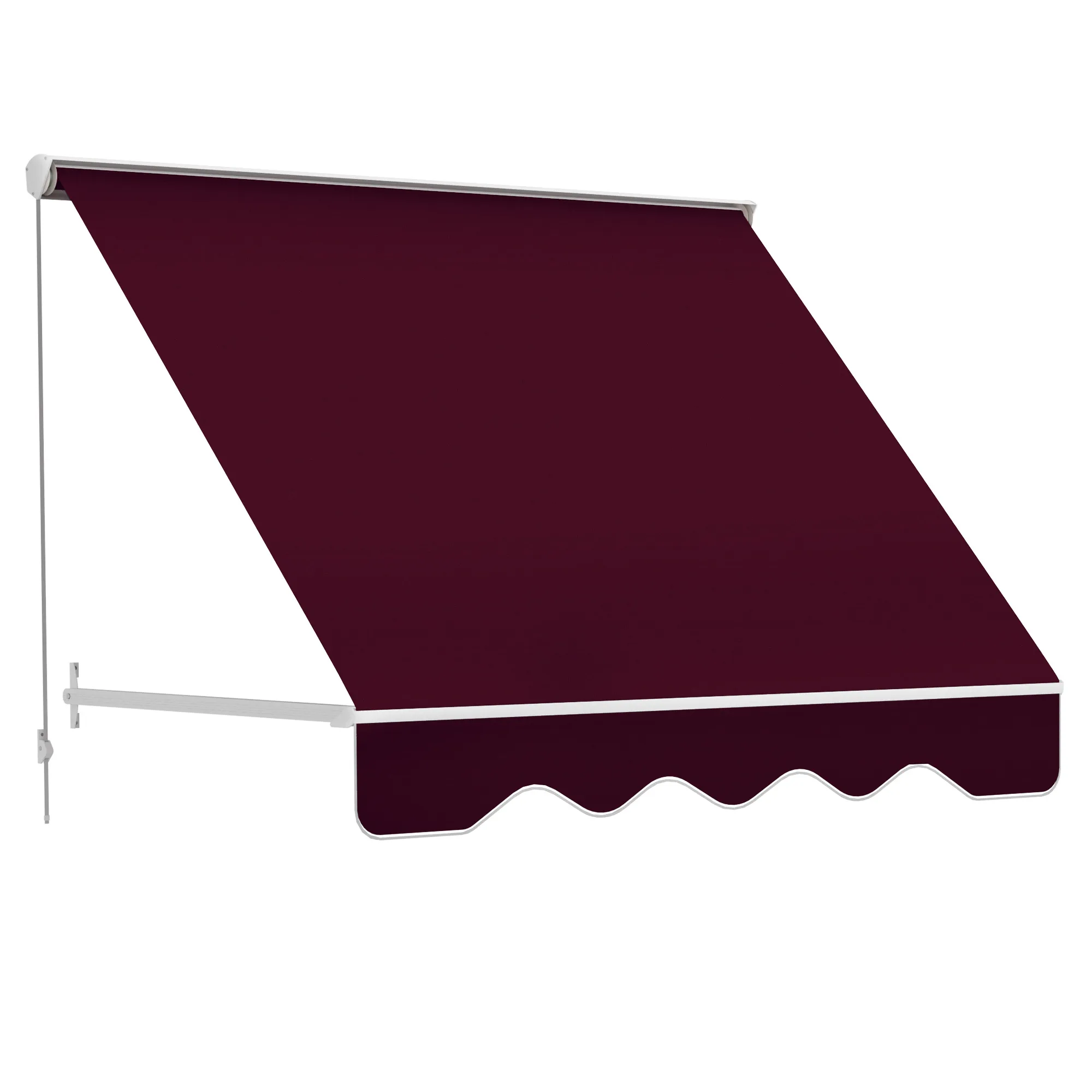  Tenda da Sole a Caduta con Rullo Avvolgibile e Angolazione Regolabile 0-120°, 180×70cm, Rosso