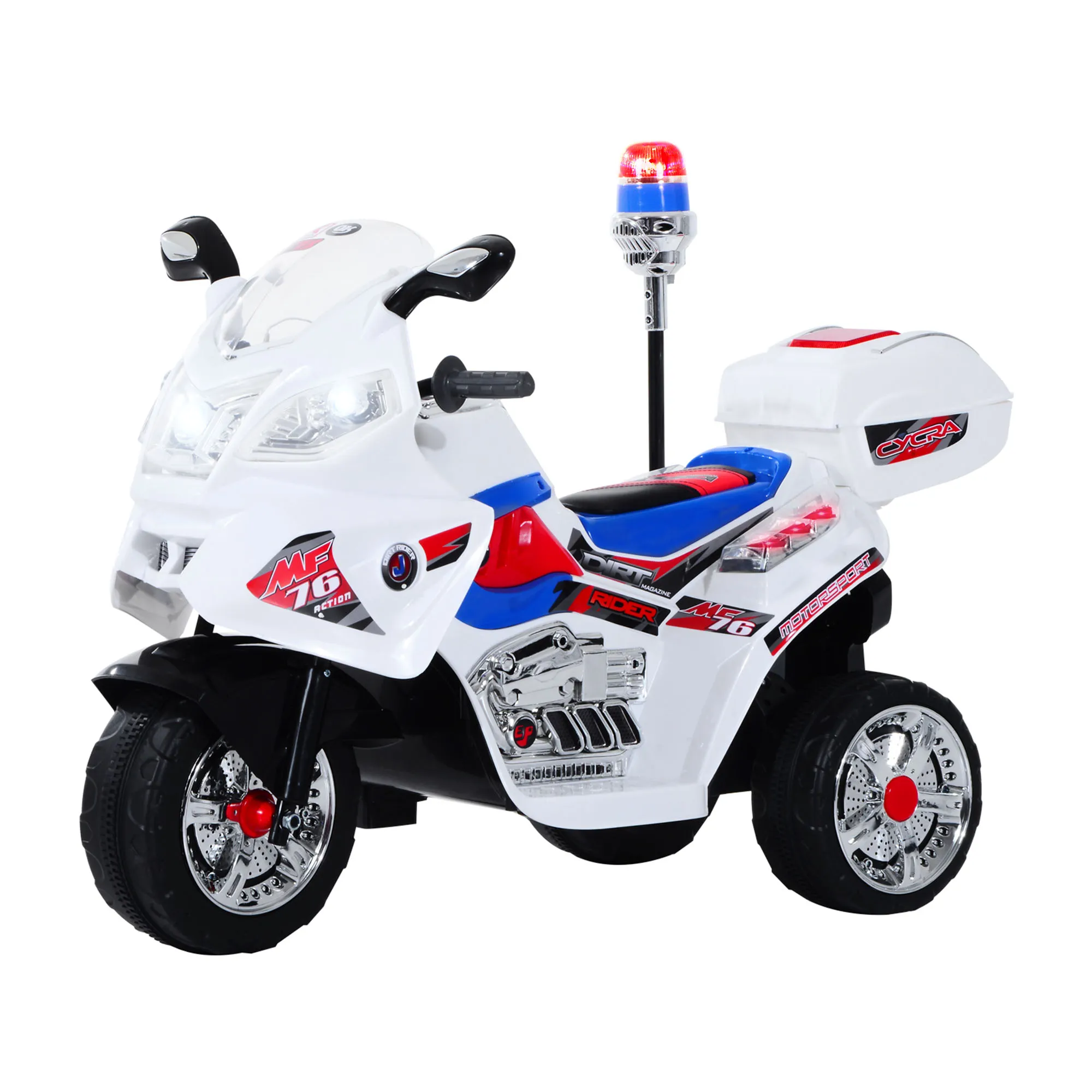 HOMCO Moto Elettrica per bambini con 3 Ruote,Motorino Giocattolo Tricicolo Elettrico con Musica e Luci 112×51×72.5cm   Aosom.it