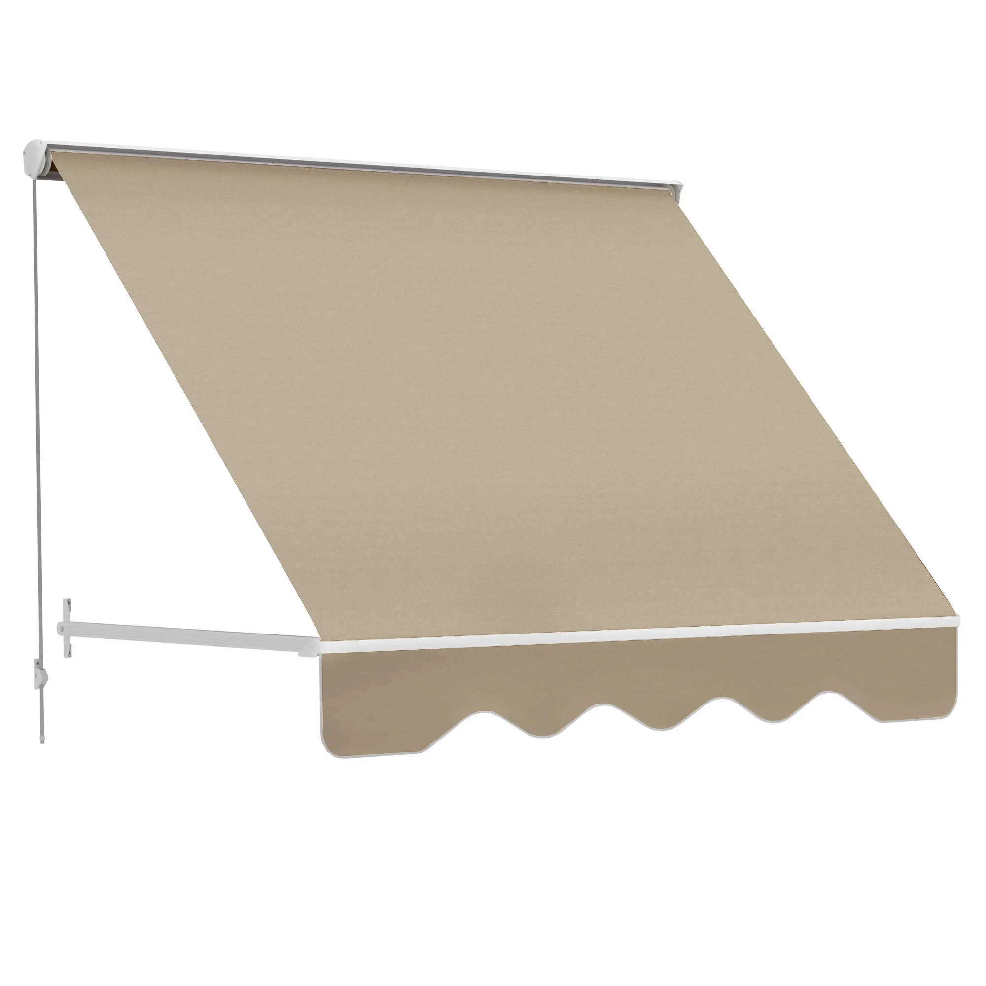  Tenda da Sole a Caduta con Rullo Avvolgibile e Angolazione Regolabile 0-120°, 180×70cm, Beige