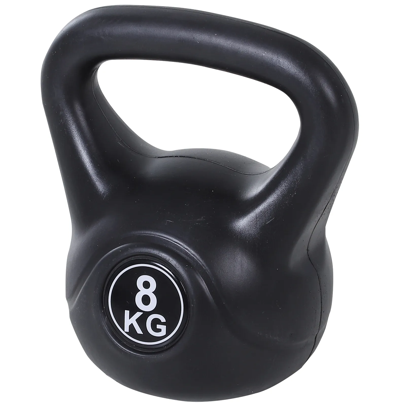  Kettlebell da 8 kg per Sport e Fitness in PVC con Sabbia e Maniglia Liscia Anti-Sfregamento Aosom