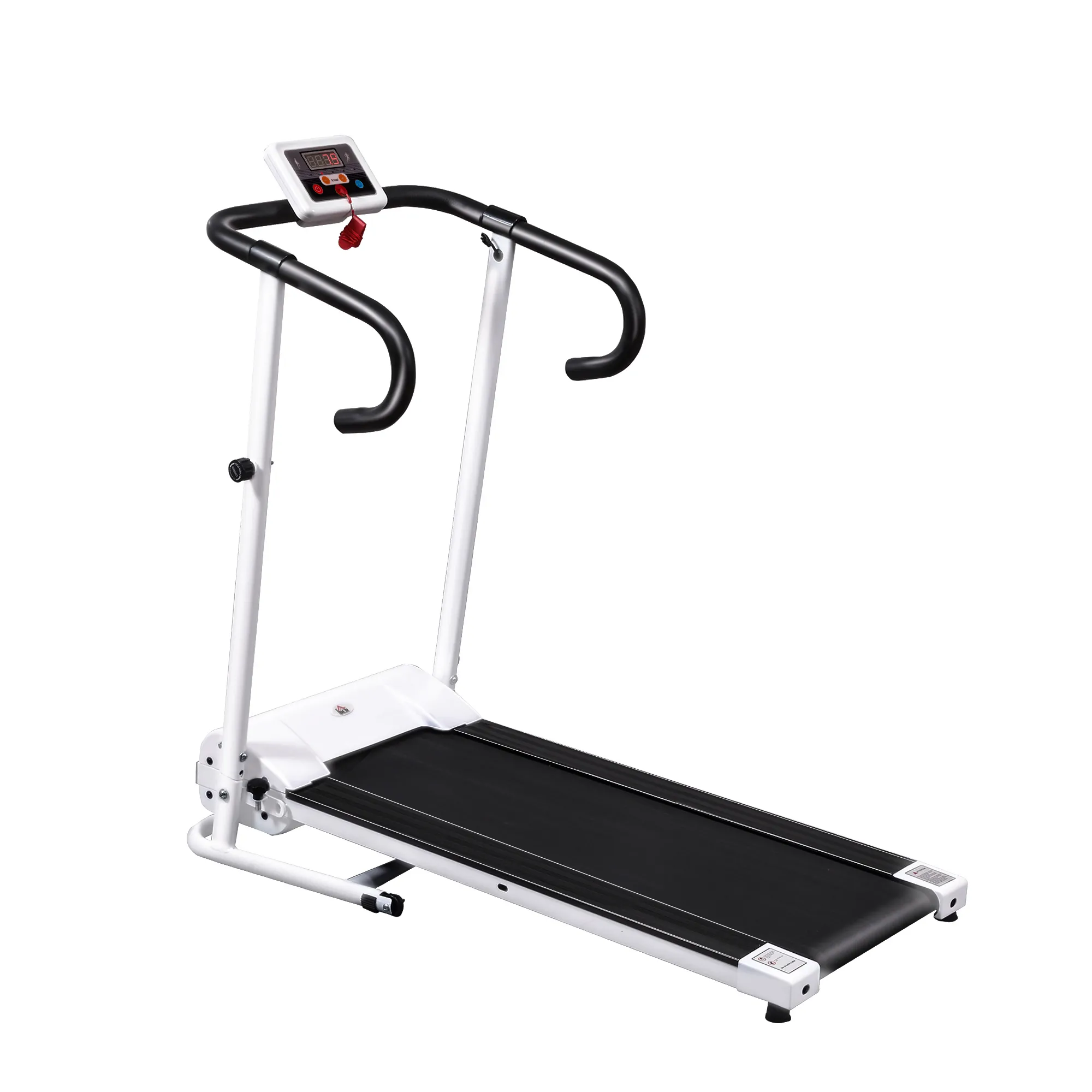  Tapis Roulant Elettrico Pieghevole per Allenamento a Casa o in Ufficio con Schermo LCD, 500W, Velocità Max 10km/h Aosom